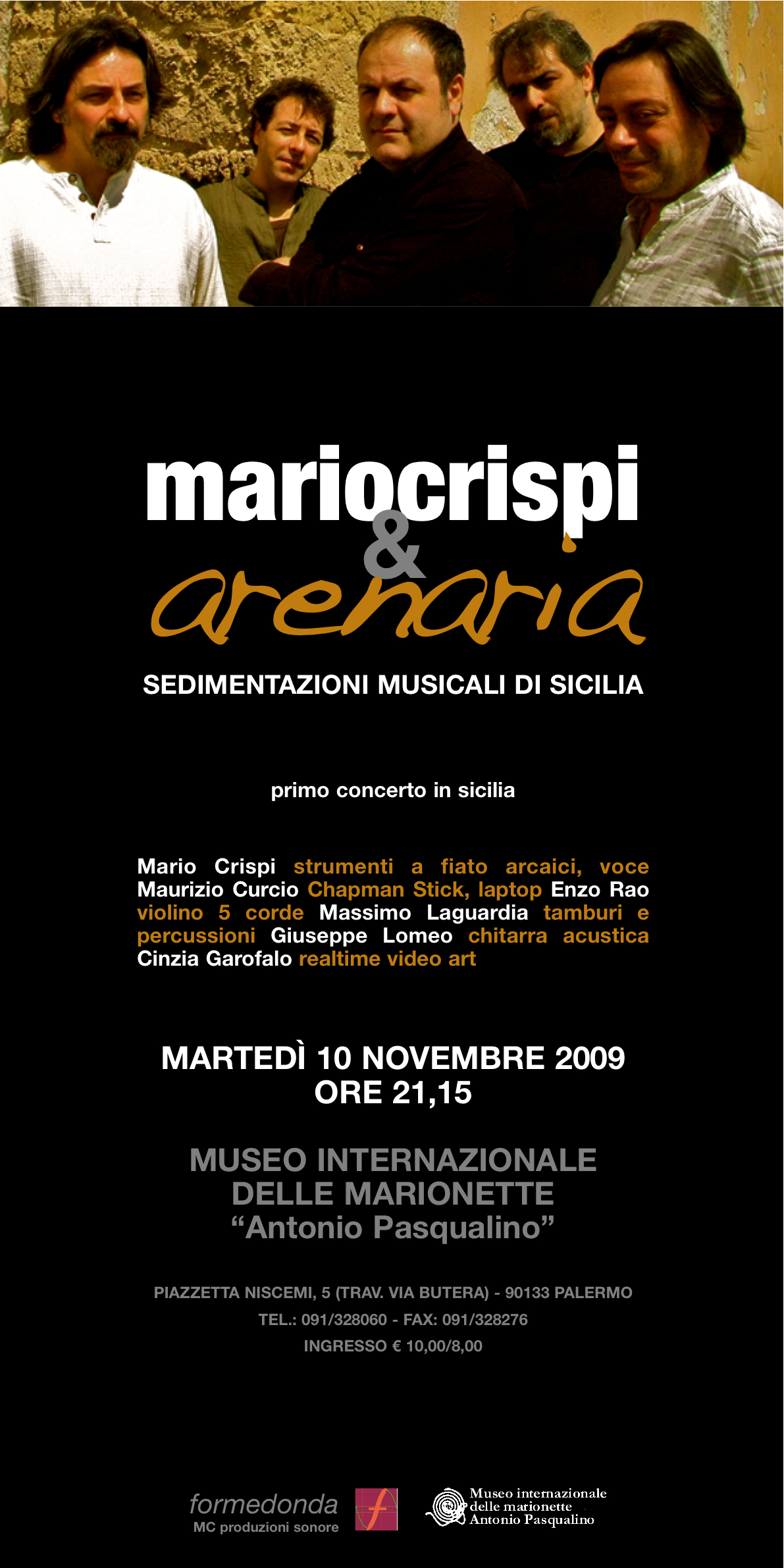 Mario Crispi & Arenaria al MIM Palermo
